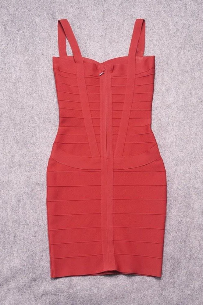 Heidi Bandage Mini Dress Red Wine