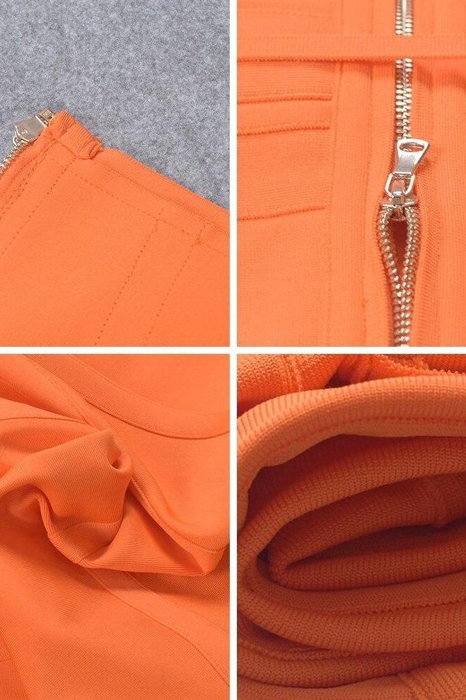 Kit Bandage Dress Apricot Orange