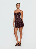 Powell Mini Dress Burgundy / Pink Polka Dot