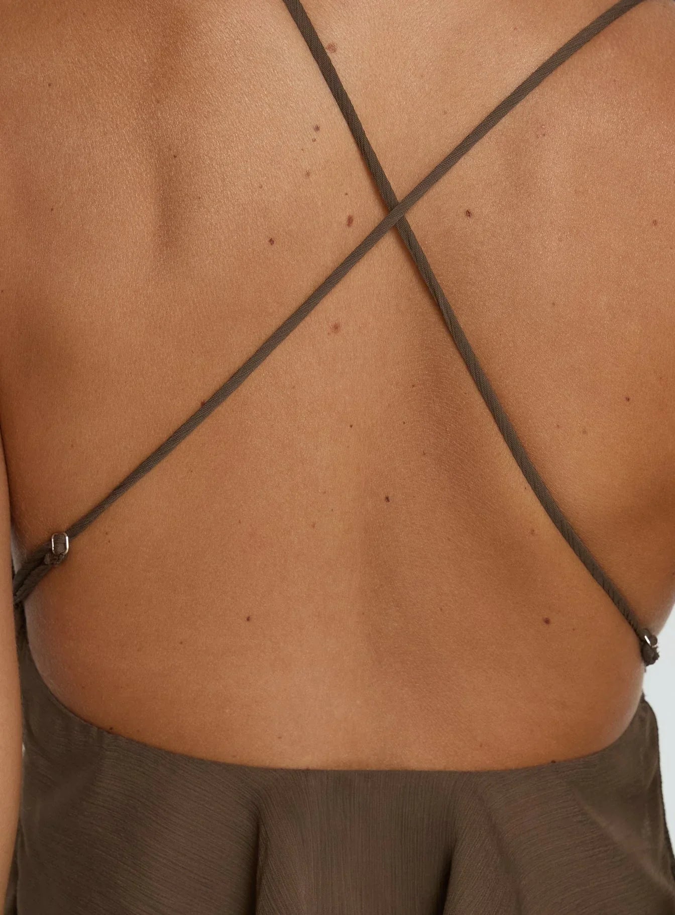 Vinton Button Detail Cami Top Mocha