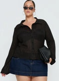 When You Sleep Long Sleeve Top Black Curve