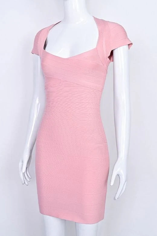 Miranda Bandage Mini Dress Ballet Pink