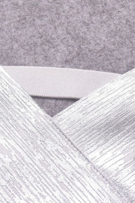 Ang Bandage Leather Crop Top Silver