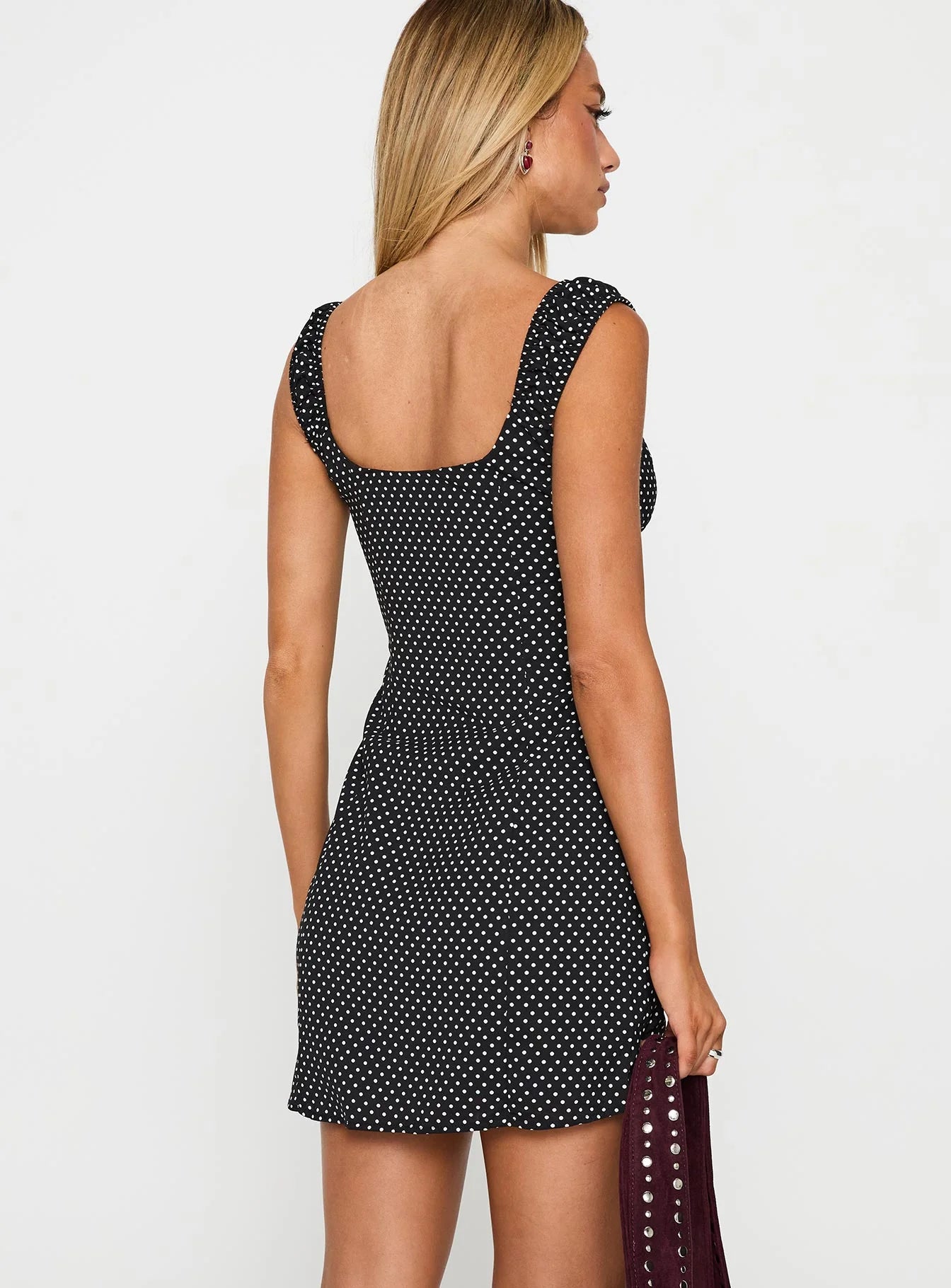 Joseleine Mini Dress Black Polka