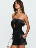 Jalyne Strapless Belted Top Black