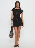 Brennah Jersey Mini Skort Black