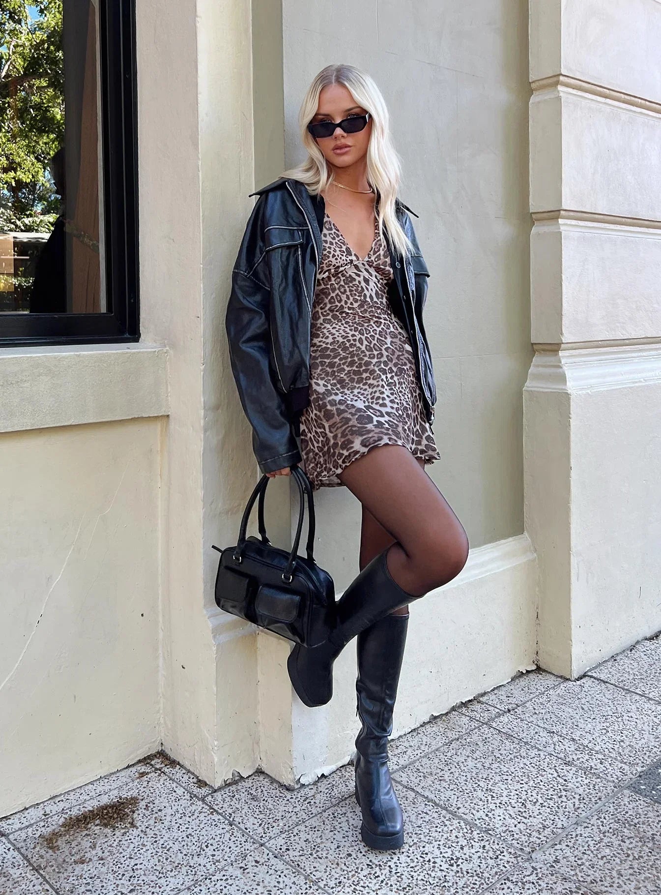 Nellie Mini Dress Leopard Petite