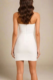 Aaliyah Bandage Mini Dress White Pearl Sale