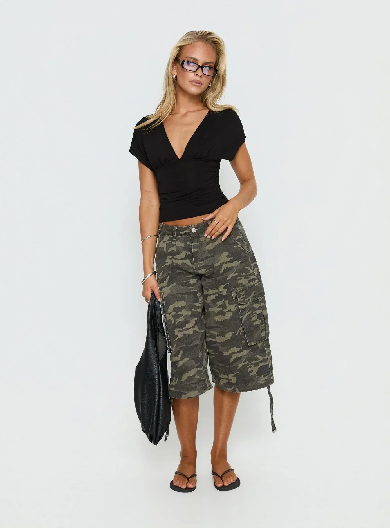 Hudsen Longline Cargo Shorts Camo