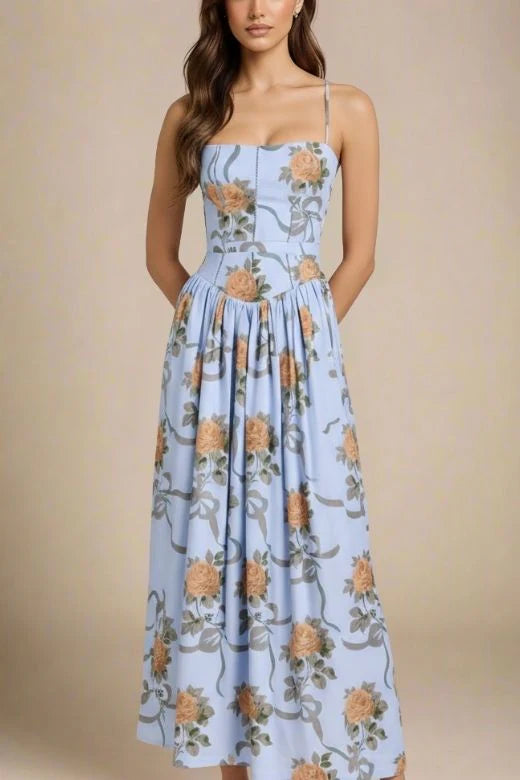 Tasmin Midi Dress Sky Blue