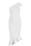 Avery Bandage Dress White Pearl