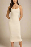 Cindy Bandage Midi Dress Cream