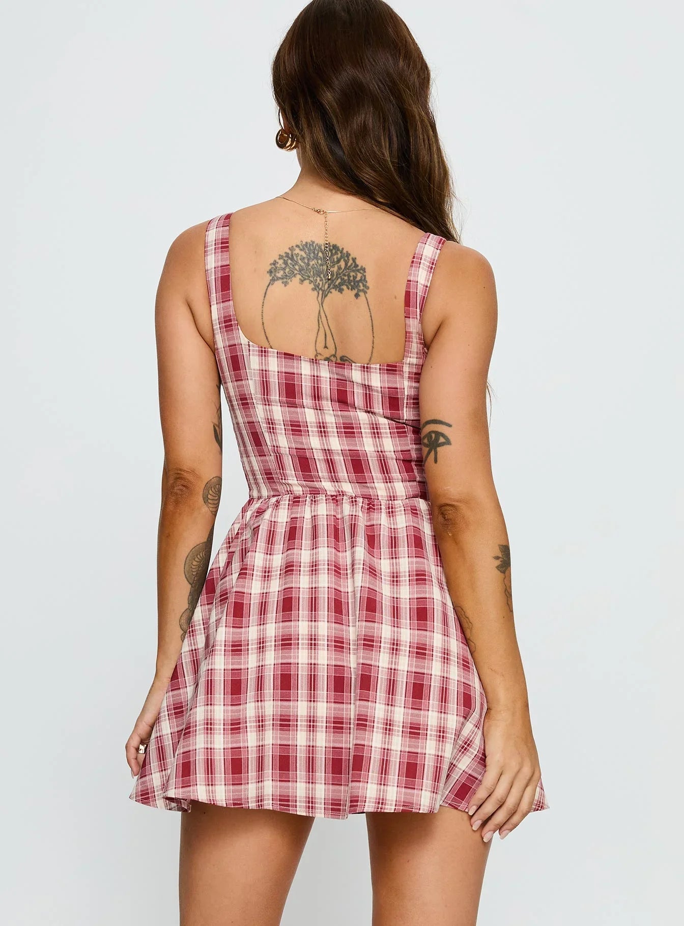 Ofeliah Mini Dress Red Check