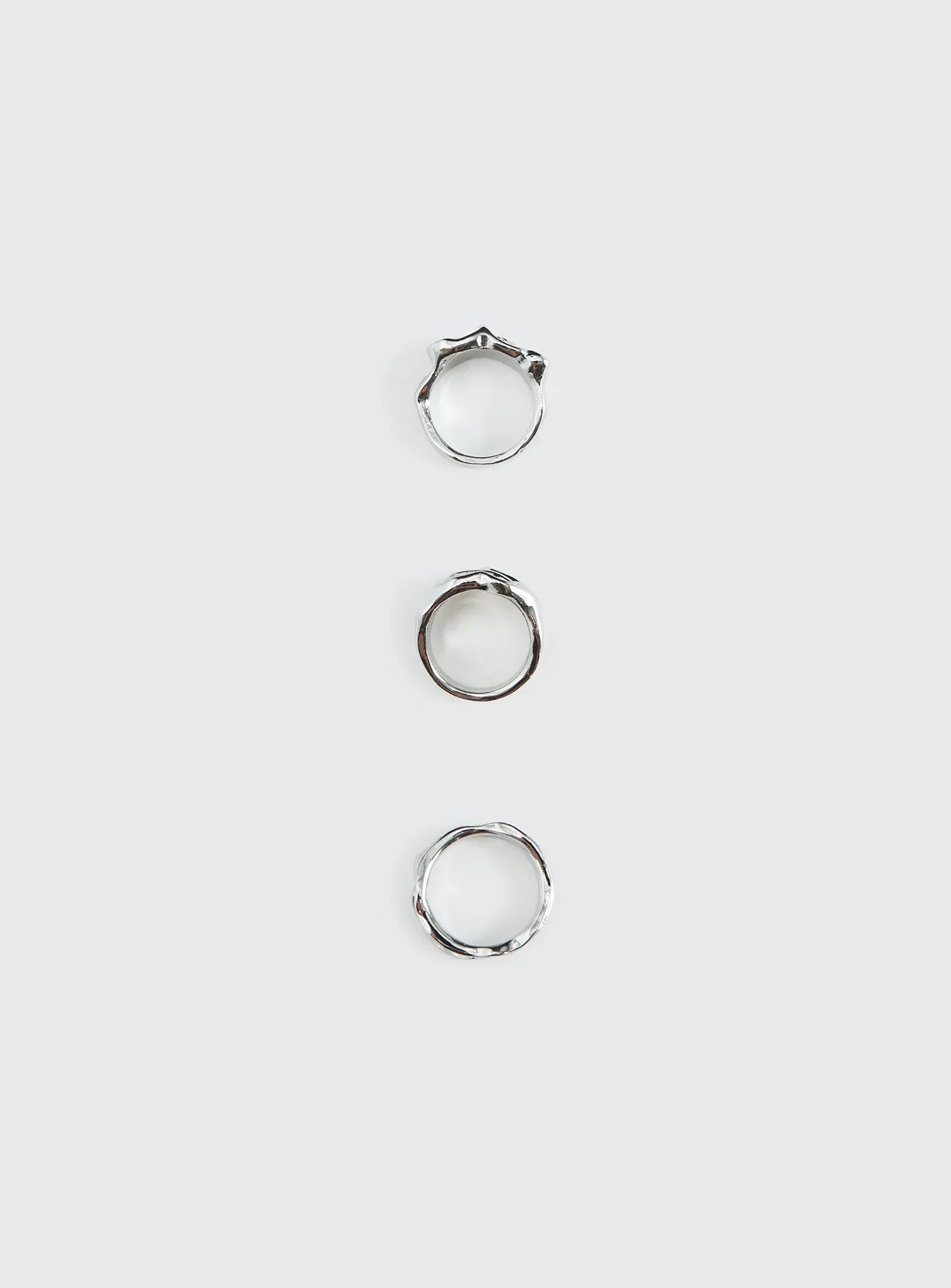 Two Young Hearts Ring Pack Silver