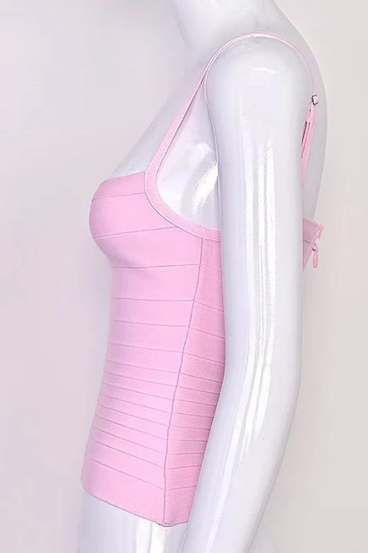 Scarlett Bandage Tank Top Dusty Pink