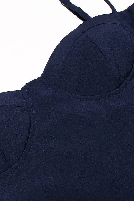 Everly Midi Dress Navy Blue Sale