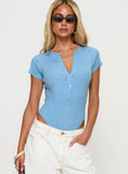Kerra Short Sleeve Bodysuit Blue