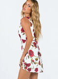 Nellie Mini Dress White Red Floral