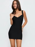 Justina Bandage Mini Dress Black