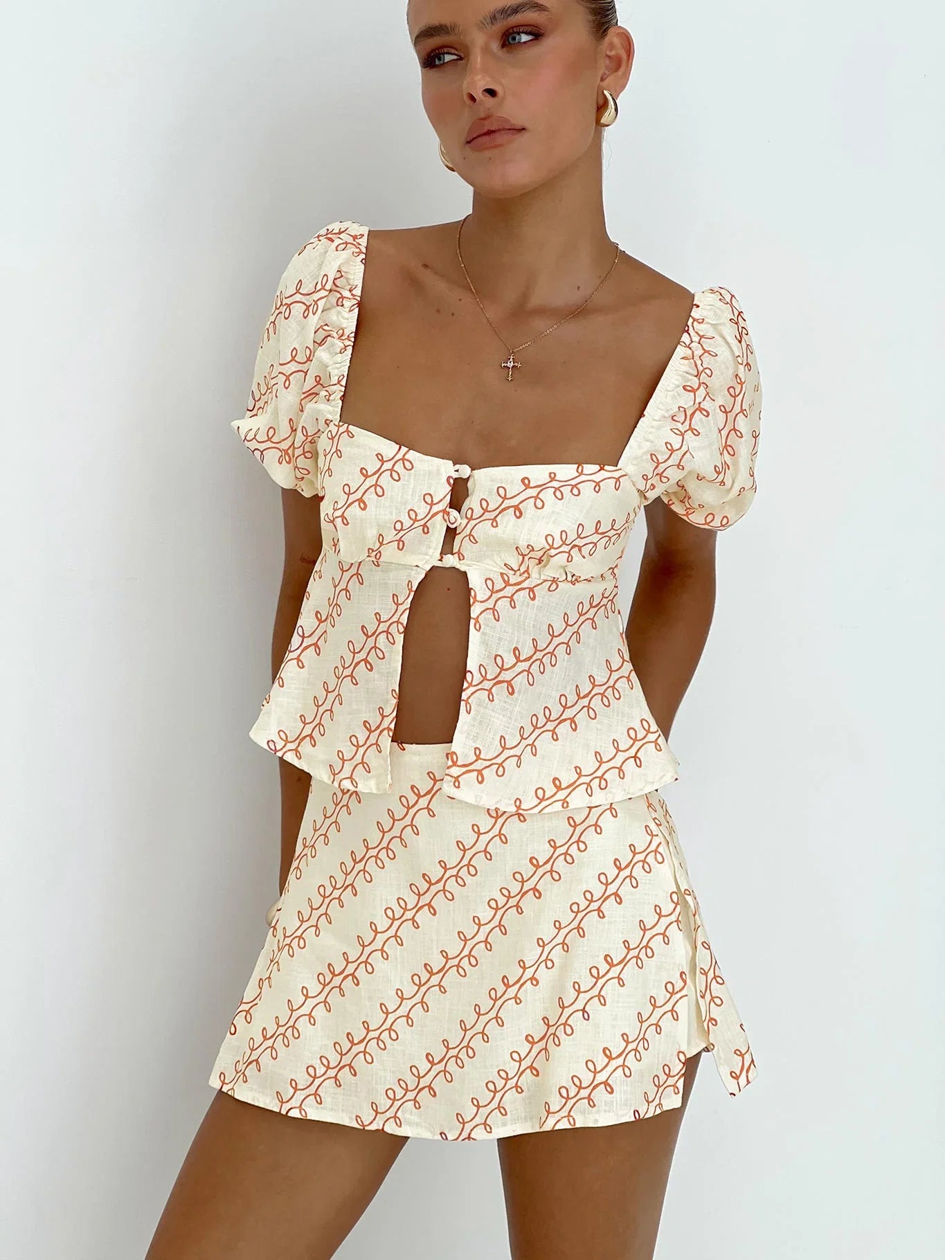Passionfruit Linen Blend Top Multi