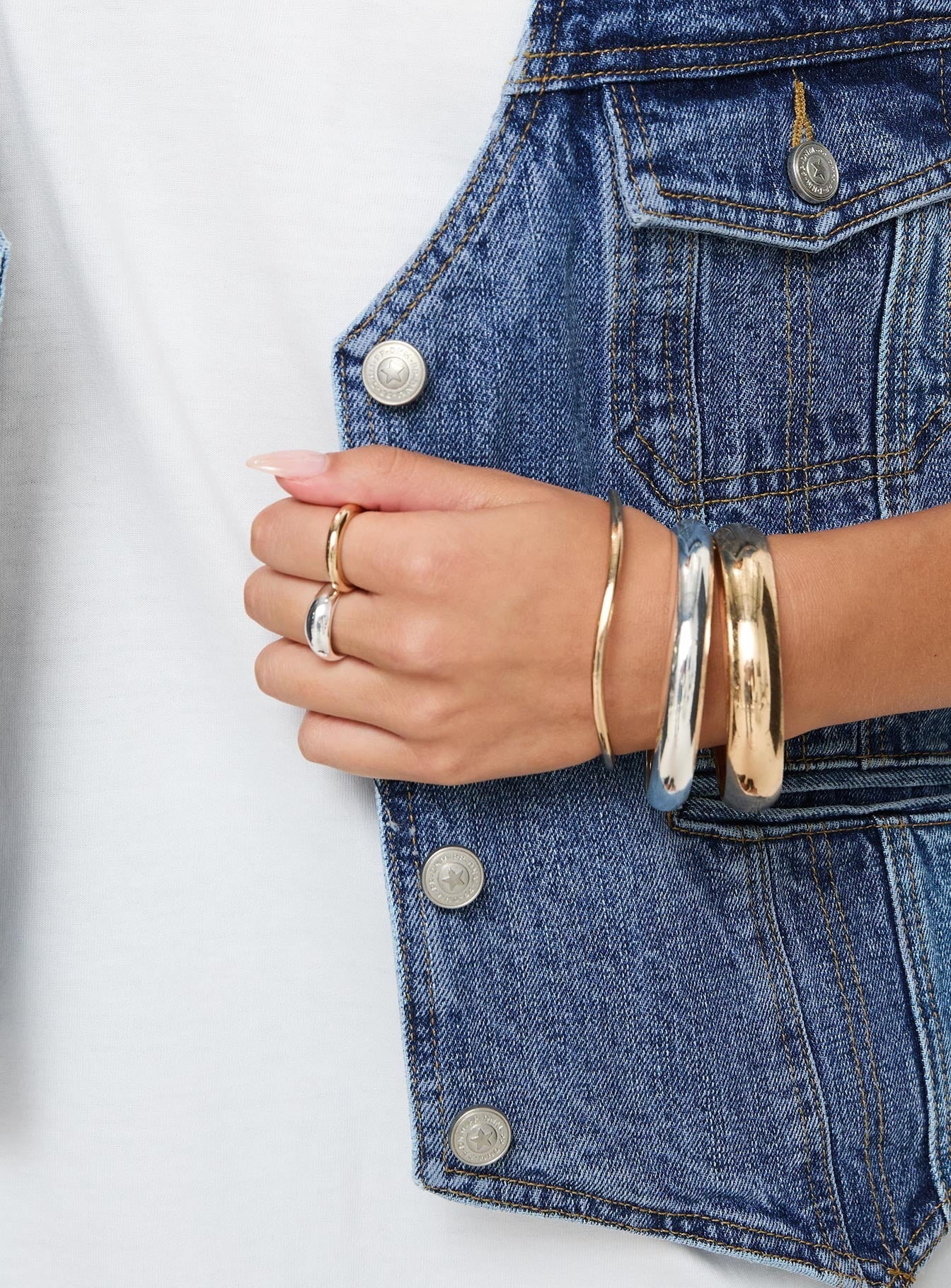 Neils Oversized Denim Vest Denim