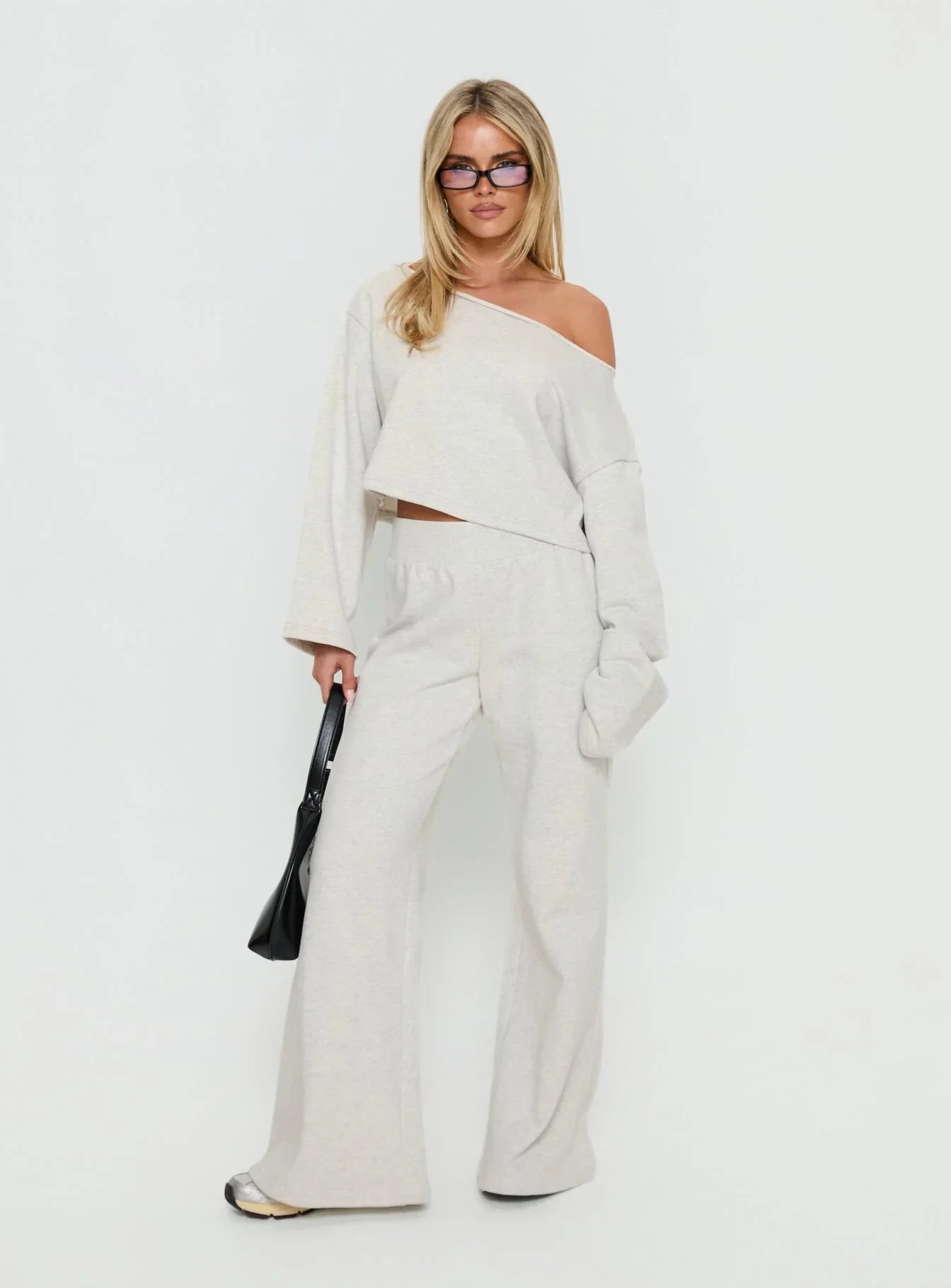 Peaks Flared Track Pants Snow Marle