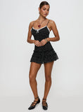 Yves Mini Dress Onyx Polka