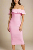 Billie Bandage Midi Dress Dusty Pink