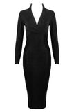 Blaire Long Sleeve Bandage Dress Classic Black