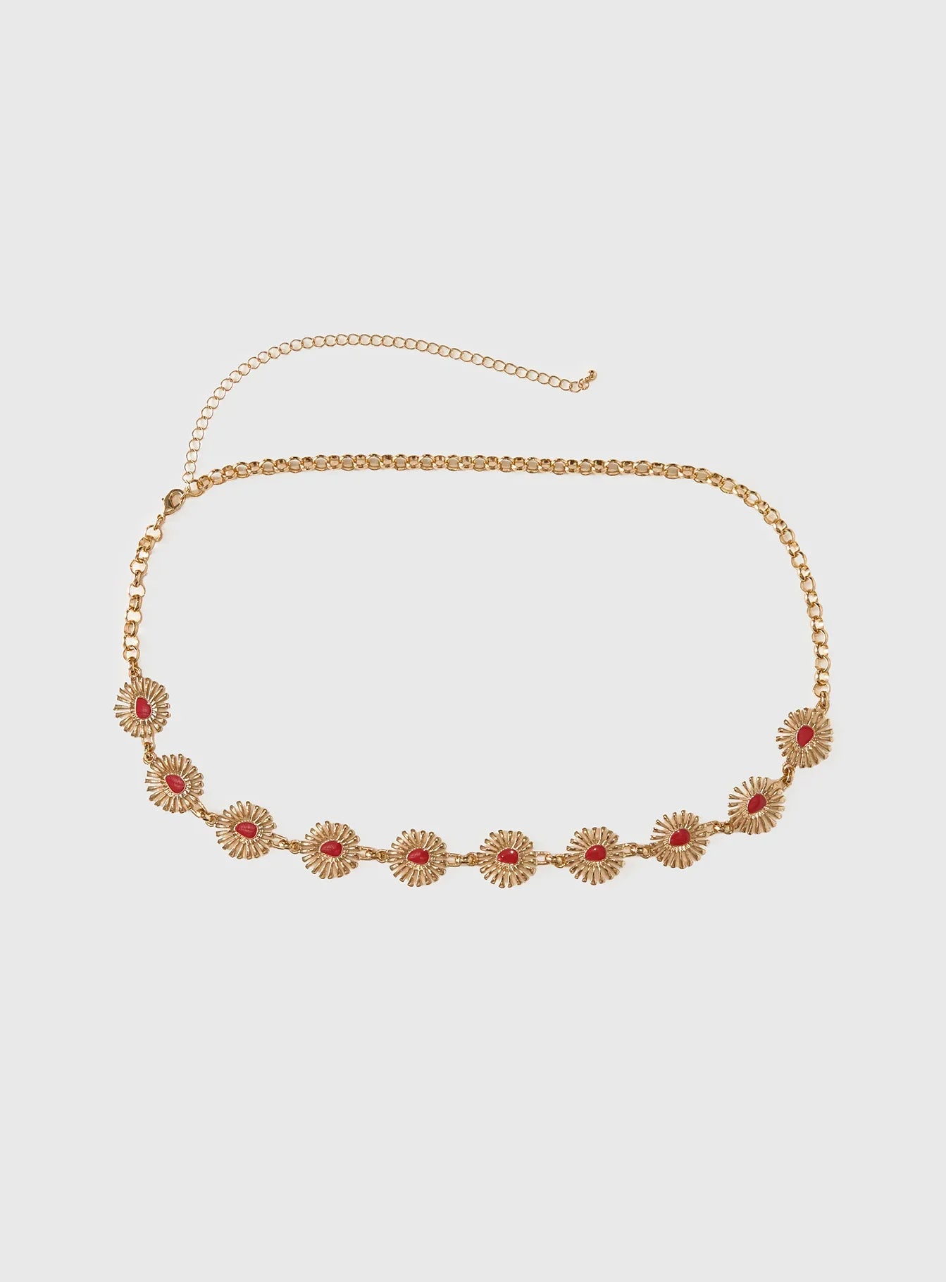 Royal Gleam Belt Gold Red