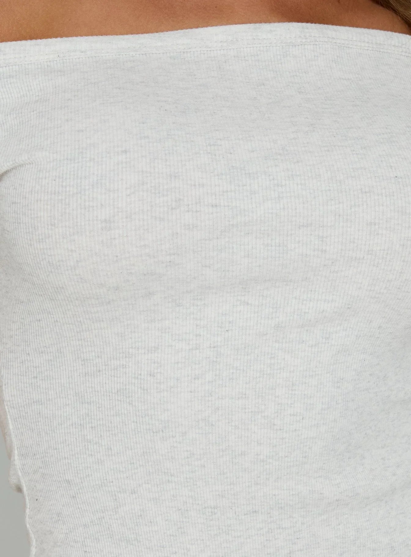 Baseline Boat Neck Top Grey Marle