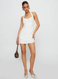 Journey On Halter Mini Dress White