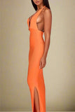 Blake Bandage Maxi Dress Apricot Orange Sale