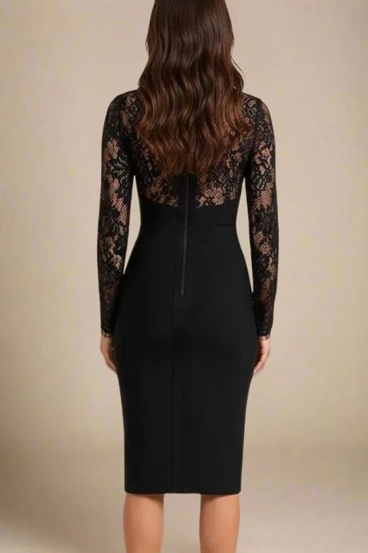Elia Long Sleeve Bandage Dress Classic Black