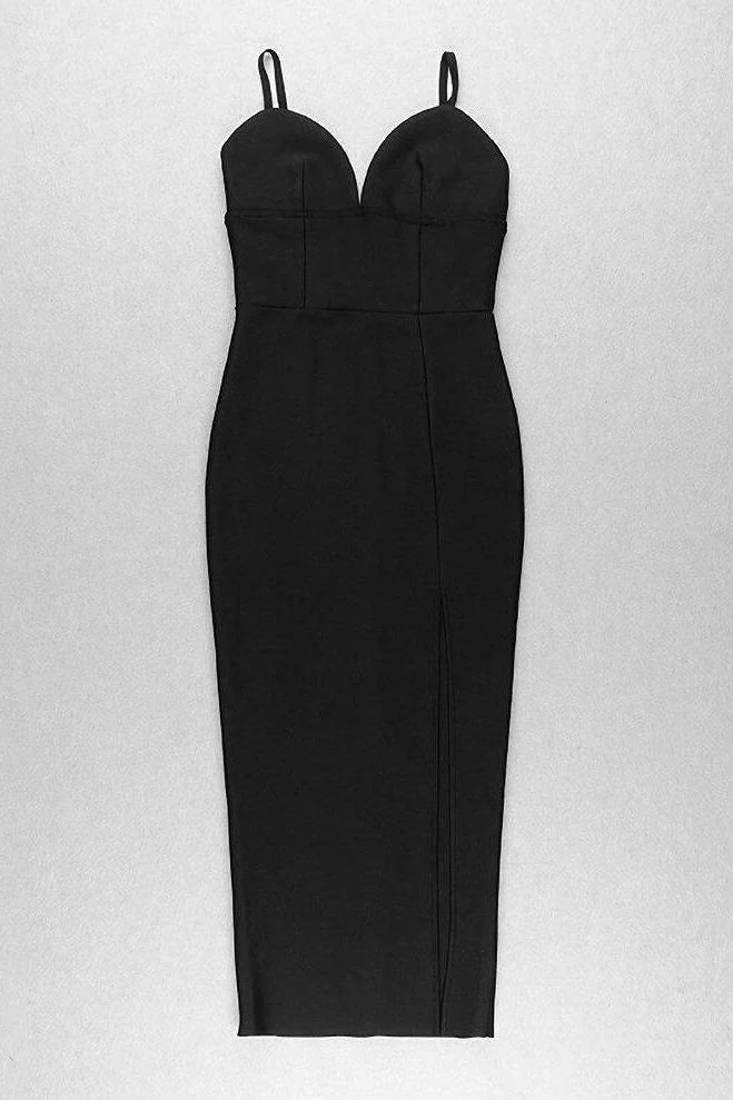 Milan Bandage Midi Dress Classic Black