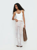 Wisteriah Sheer Maxi Skirt White