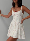 Toulouse Mini Dress Cream Floral