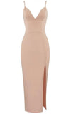 Milan Bandage Midi Dress Nude