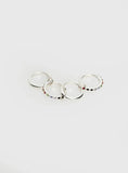 Leanah Stacked Gemstone Ring Silver