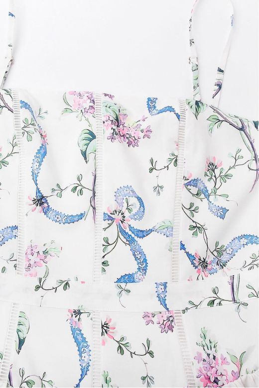 Tasmin Midi Dress White Floral