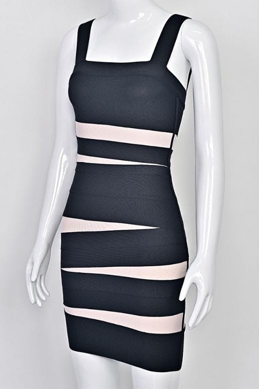 Fleur Bandage Mini Dress Classic Black