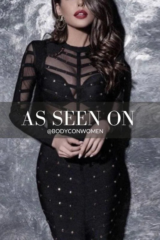 Rosa Long Sleeve Bodycon Dress Classic Black