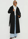 Rylanne Longline Trench Coat Black
