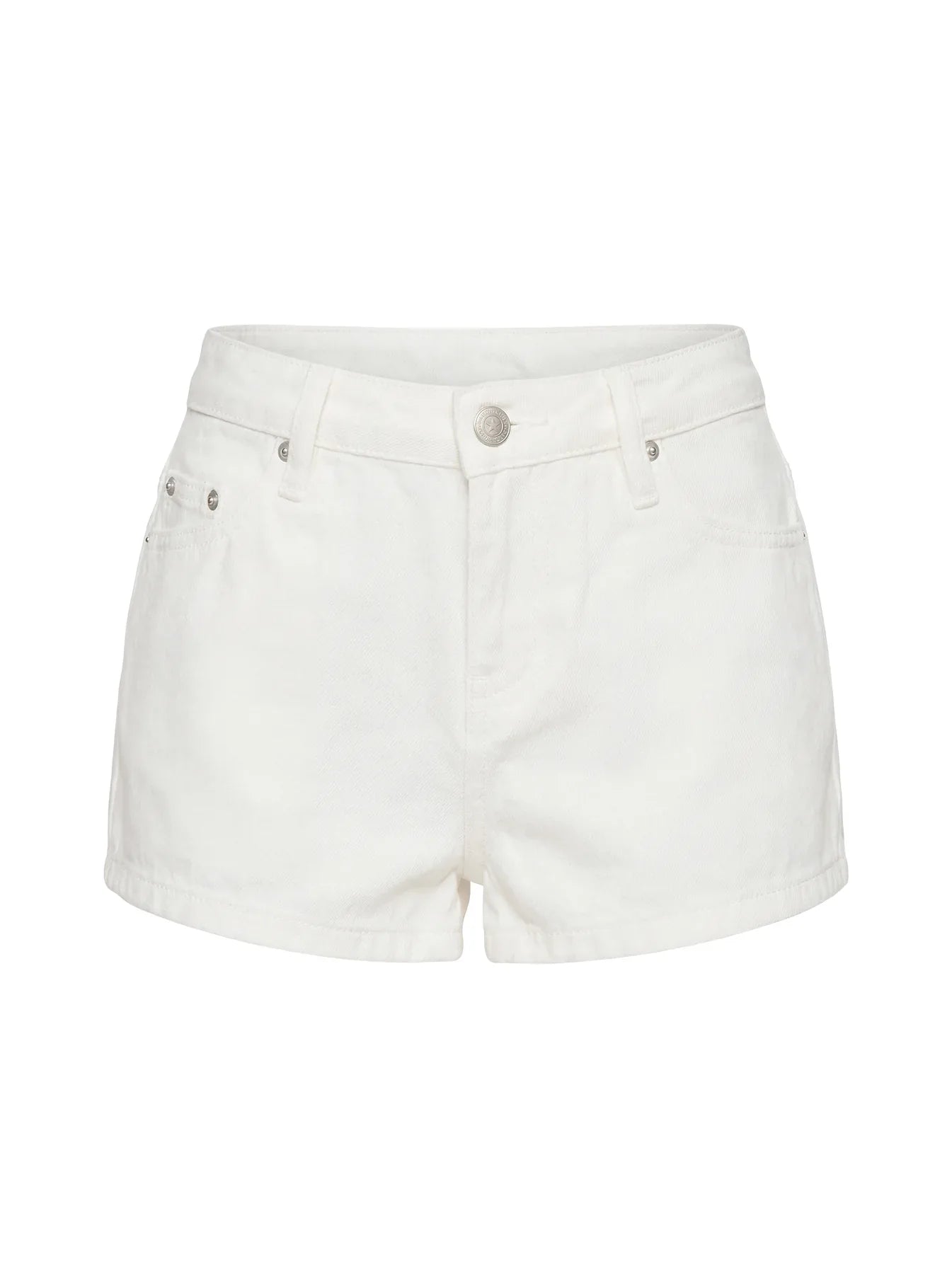 Dreamful Low Rise Mini Denim Shorts White