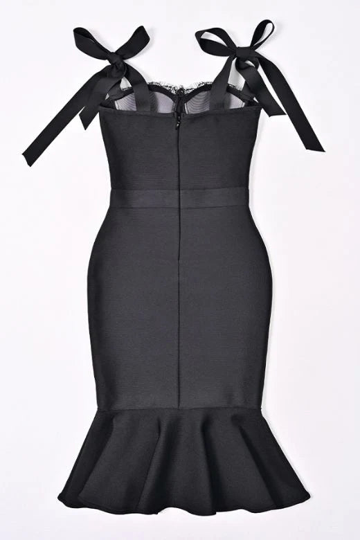 Nora Bandage Midi Dress Classic Black