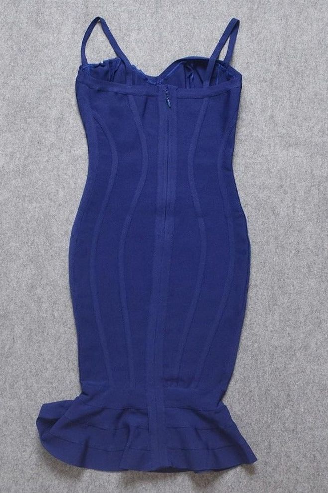 Joy Bandage Midi Dress Royal Blue