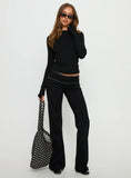 Kobee Jersey Flare Pants Black / Grey
