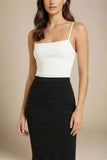 Scarlett Bandage Tank Top White Pearl