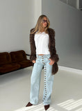 Penny Mid Rise Straight Leg Jeans Light Denim