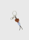 Mayberry Stone Detail Keychain Silver